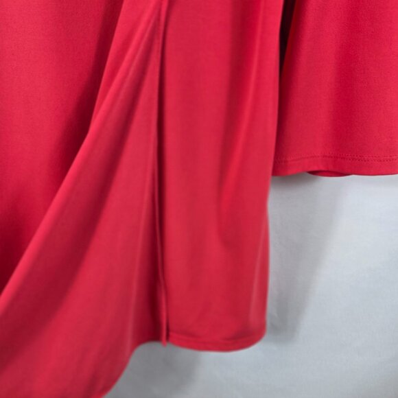 Chico's Size 2 Ultimate Tee Women's Size Large Dark Pink Asymmetrical Hem - Picture 5 of 12